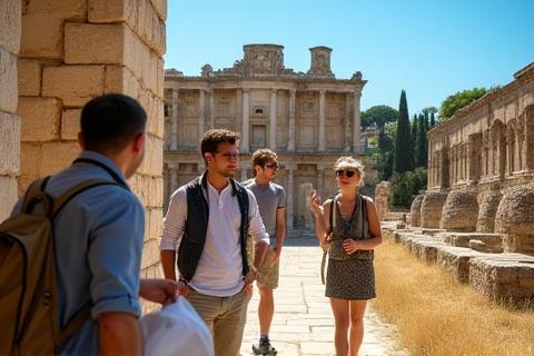 Exploring ancient Roman ruins with a private guide.