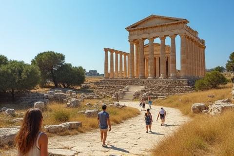 Walking among ancient Greek temples in Sicily.